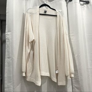 Cream knitted cardigan with pockets